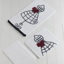 Коврик для ванной | коврик для ванной нескользящие Противоскользящие коврики 3л белое платье набор 60X100 cm-50X60 Cm-40X60 см