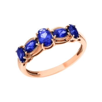 

Gold ring with sapphires sunlight sample 585