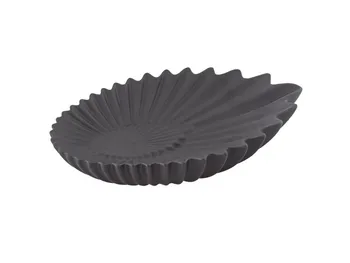 

Centortavola ceramic black leaf pattern Chakra