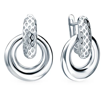 

Silver earrings with cubic zirconia sunlight sample 925