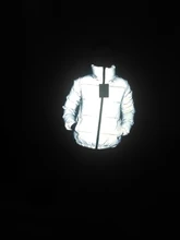 Puffer Jackets Coat Streetwear Reflective Women Winter Warm Night No AS262 Loose Fluorescent