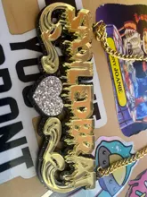 Collares personalizados con Nombre del bebé para niños y mujeres, placas con nombre personalizadas, acrílico, corte láser, joyería