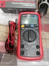UNI-T-multímetro Digital UNI T, valores eficaces verdaderos UT890C UT890D + rango Manual AC DC, probador de temperatura de capacitancia, retroiluminación