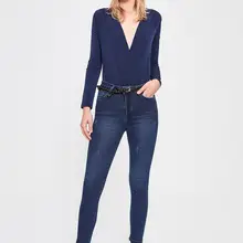 Trendyol Yıpratmalı Высокая Талия обтягивающие джинсы TWOAW20JE0255