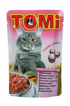 

"Tomi" canned food for cats-tug 100g veal with Turkey 12 PCs.