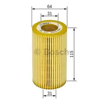 Фильтр масляный MB W203/W210/W211/W220/W163/W463/W639 2.4-6.5 96