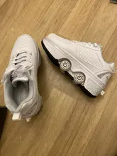 Zapatos de Parkour deformables para adultos y niños, patines con cuatro ruedas, para correr, unisex