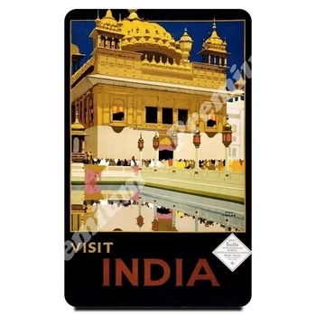 

India souvenir magnet vintage poster