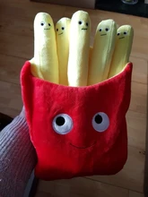 Muy bonita smile-almohada realista para patatas fritas, juguetes de peluche, muñecas interesantes, regalo de cumpleaños