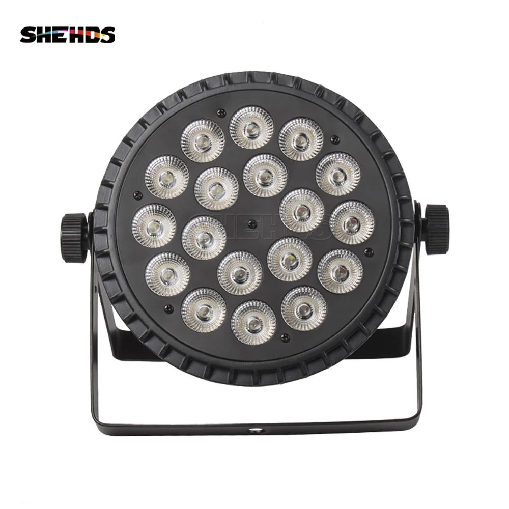 Shehds 8 Stuks Aluminium Led Platte Par 18X12W Rgbw/18X18W Rgbwa + uv Led Verlichting DMX512 Disco Professioneel Podium Dj Apparatuur