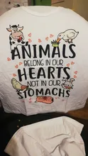 Camiseta vegana de dibujos animados para mujer, remera Kawaii de talla grande Unisex, Camisetas estampadas de Friends no comida, camisetas de estilo coreano Hip Hop para mujer