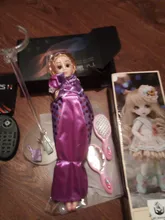 Muñecas de princesa Rapunzel para niños, conjunto para niñas, cuerpo móvil, belleza, largo y grueso pelo rubio, 30CM