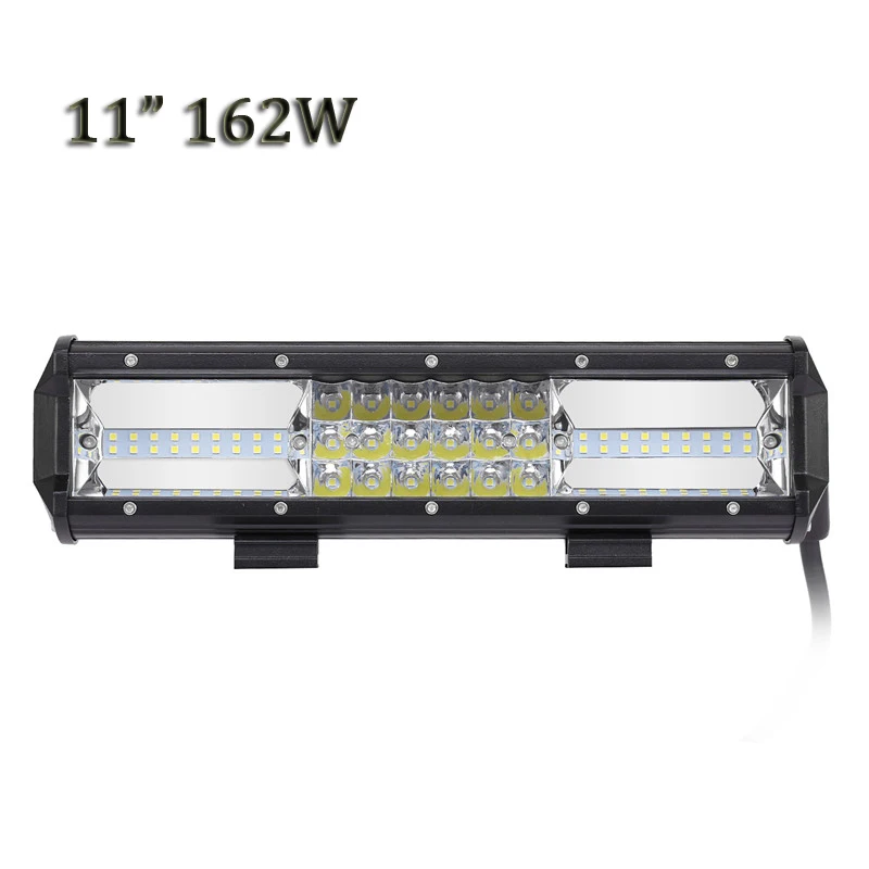 

ECAHAYAKU 1PCS 162W 11" 216W 15" 270W 20" 324W 23" High Intensity LED Chips LED Light Bar Tri-row Combo Beam LED Work Light Lamp