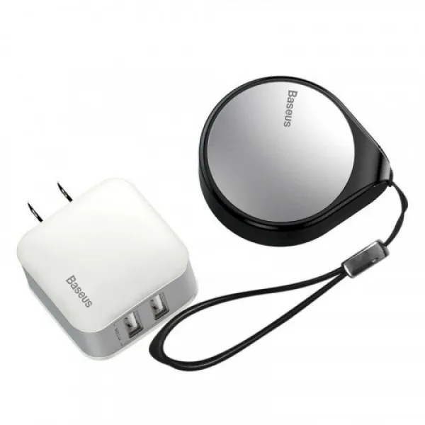 Переносной набор для зарядки Baseus Letour Dual U 2.4A Charger Kit CN TZCL-F02(Белый