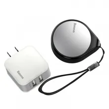 Переносной набор для зарядки Baseus Letour Dual U 2.4A Charger Kit CN TZCL-F02(Белый