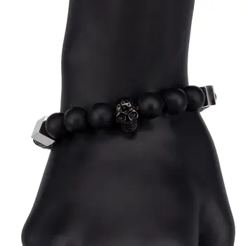 

Leather bracelet otokodesign 53203 (black, lock-connector, genuine leather)