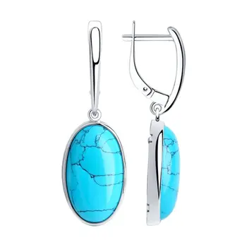

Earrings made of silver with turquoise Sint.