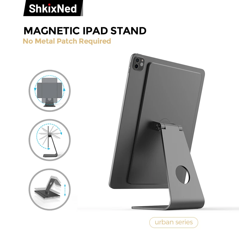 Soporte magnético de aluminio para iPad, rotación de 360 ° para tableta, iPad Pro de pulgadas, Air|Soportes de tablet| - AliExpress