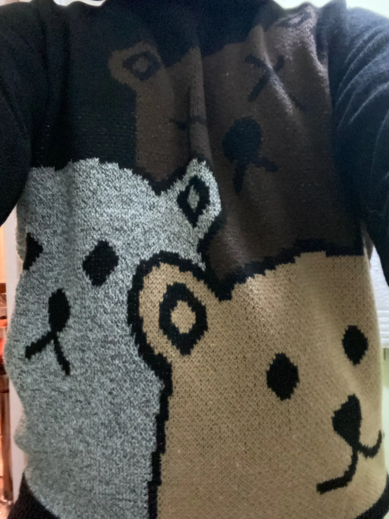 E-boy Harajuku Y2K Cartoon Bear Aesthetic Sweater photo review