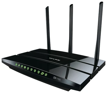 

Router TP-Link Archer C7. Dual Band. 1.75gbps (1300 at 5 GHz + 450 at 2.4 GHz) 3t3r. 4 ports 1000