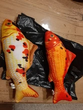 Pet Soft Plush Creative 3D Carp Fish Shape Cat Toy Gifts Catnip Fish Stuffed Pillow Doll