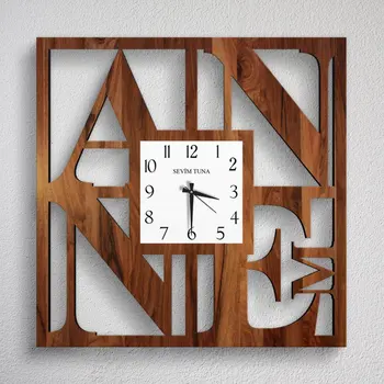 

Personalized Mom Design Decorative Wooden Wall Clock (Model 1-5)
