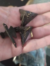 NAIERDI-caja de madera antigua para pies, Protector de esquina de pierna, triángulo rota tallada, soporte decorativo para muebles, 40x30mm, 4 Uds.