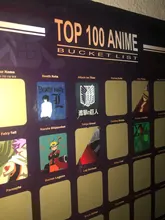 Decoración de la parte superior del hogar, póster de Anime rascador, lista de cubo de Anime, iconos artísticos prémium, gran regalo para los fanáticos del Anime, 100