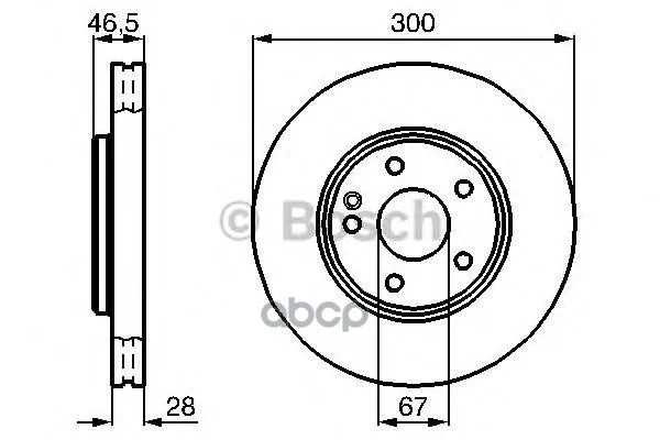 Тормозной Диск 0986478876 Bosch арт. 0986478876