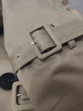 Marca del Reino Unido 2021 nueva moda Otoño/otoño Casual doble botonadura Simple clásico Trench largo con cinturón mujer Chic chaqueta