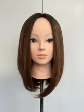 HENRY MARGU-pelucas sintéticas rectas, color negro y marrón, con resalte para mujeres, parte media, longitud del hombro, pelo Bobo resistente al calor