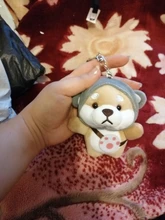 Nuevo estilo lindo Shiba Inu llavero peluche colgante pequeño chico de peluche juguetes de peluche animales de Navidad cumpleaños regalo