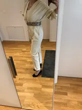 Women Rompers Jumpsuits Bodysuit Lantern-Sleeve OOTN V-Neck High-Waist Straight