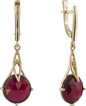 

Aloris earrings with 2 rubies in red gold