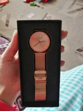 La Rosa Oro 1 Set pulsera reloj del cuarzo de Japón creativo diseño impermeable de malla de acero inoxidable relojes reloj femenino