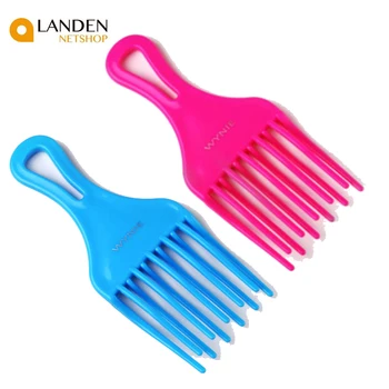 

Peine tenedor para cabello de plástico para mujeres masaje dientes anchos rizos peine herramienta de estilismo
