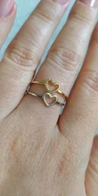RscvonM-Anillo de boda de Color dorado y plateado con forma de corazón para mujer, joyería de compromiso para fiesta