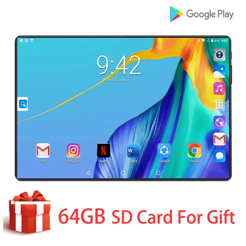 DHL, бесплатная доставка, 10 дюймов, 4G, LTE, планшет с функцией звонка, ОС Android 9,0, Восьмиядерный, 6G + 128G, HD, 8 Мп камера, Google market, планшет 10,1