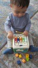 Cubo de actividades para bebés, juguetes 7 en 1 para niños pequeños, juguete educativo, clasificador de formas, Musical, cuentas, laberinto, Discovery, juguetes para aprendizaje