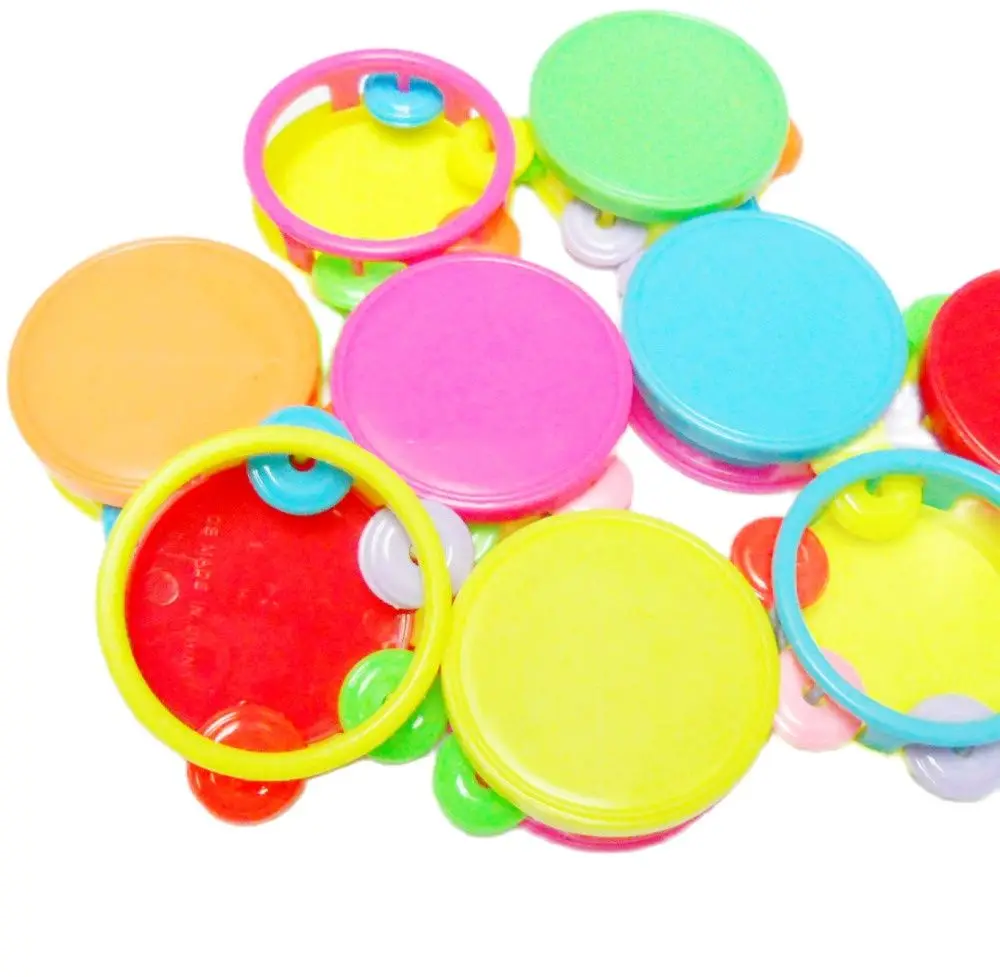 12 штук/упаковка Тамбурины микс музыкальные игрушки для мальчиков и девочек Шум