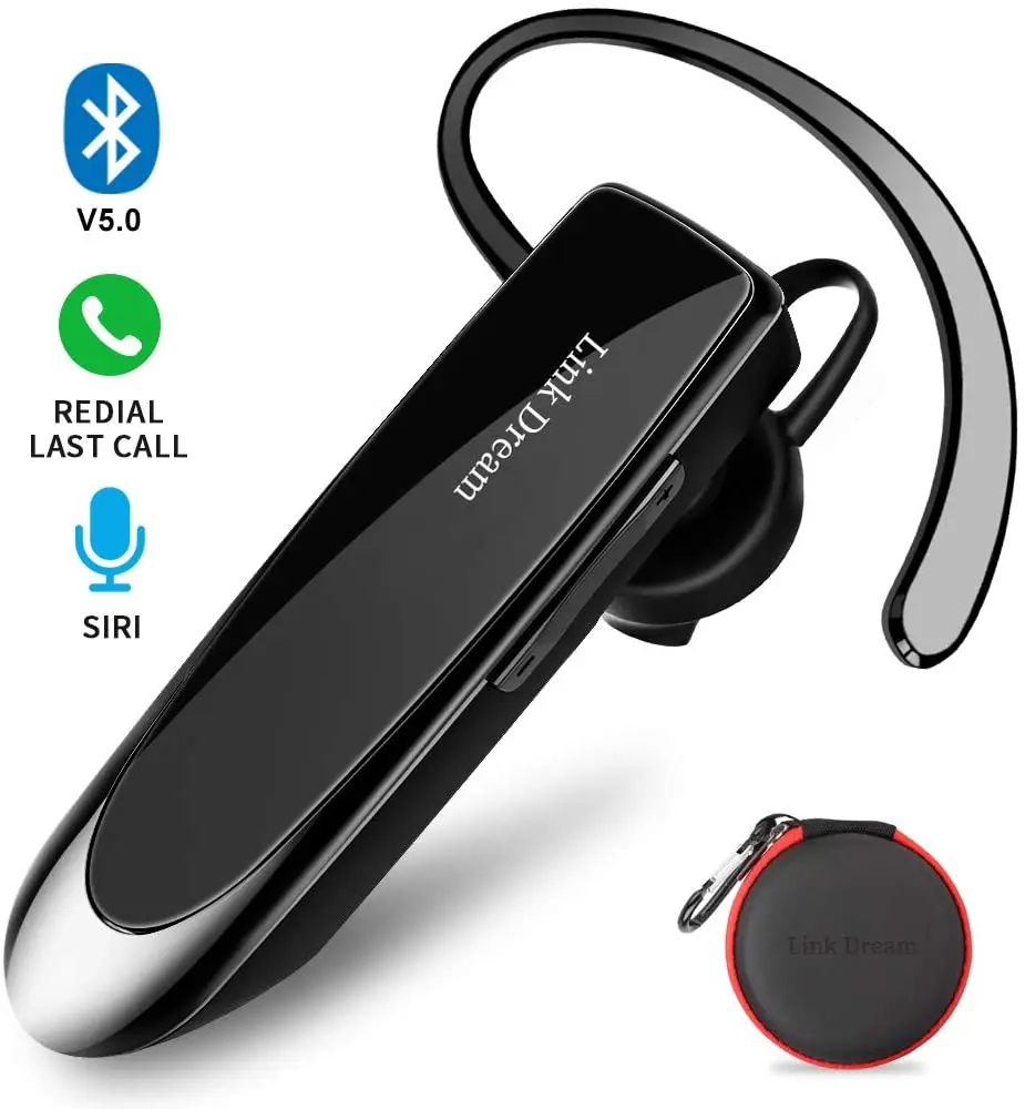 Bluetooth Earpiece Link Dream Wireless Headset with Mic 24Hrs Talktime Hands-Free in-Ear Headphone Compatible iPhone Samsun | Электроника