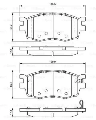 Колодки тормозные HYUNDAI ACCENT/i20/KIA RIO 05- передние BOSCH