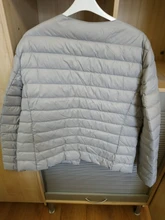 Chaqueta ultraligera para mujer, Parka portátil de tela mate, informal, plumón de pato, cálida, ligera