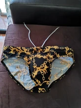 Bañador con almohadilla de realce para hombre, traje de baño estampado, calzoncillos de cintura baja, bañadores de secado rápido, ropa de playa