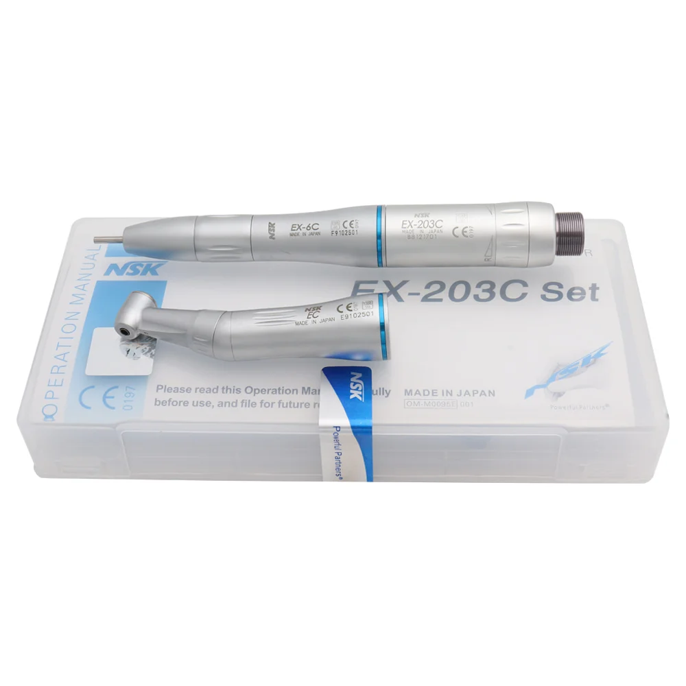 Low Kit 2Holes EX203C Стоматологическая низкой Скорость наконечник внутренним воденым и брызг воды, воздуха турбины прямой нос угловой наконечник пневматический двигатель 2/4 отверстия - Цвет: Low Kit 2Holes