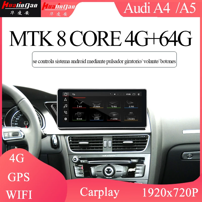 Hualingan Авторадио Стерео Android 9 0 Navi другие 4G WIFI para Audi A4/A5 10 25 и точка GPS сенсорный экран