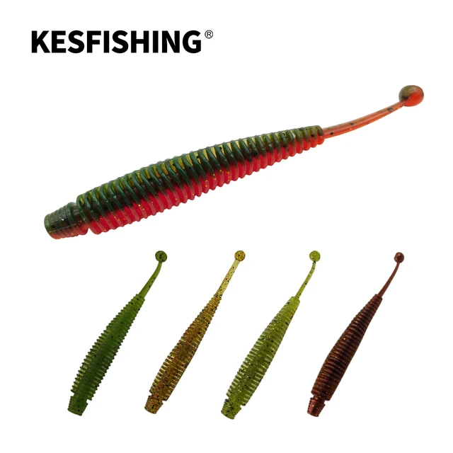 KESFISHING New Fashion Colors Spring Shad 4 Wobblers Worm Soft Bait Bass  Attractant Scented Salts Free shipping Fishing Lure - AliExpress