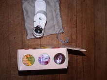 Clip Microscope Magnifying Glass Cell-Phone-Clip Uv-Light Focusing Jewelry 60X LED 