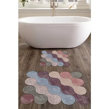 

Colizon 50x80 - 40x50 Digital Bath Mat Laser Cutting Toilet Seat Pad TYKZB-117RENKLI-K