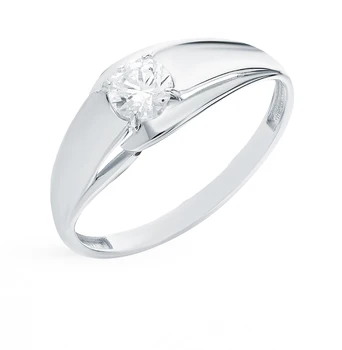 

Silver ring with cubic zirconia sunlight sample 925